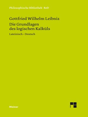 cover image of Die Grundlagen des logischen Kalküls